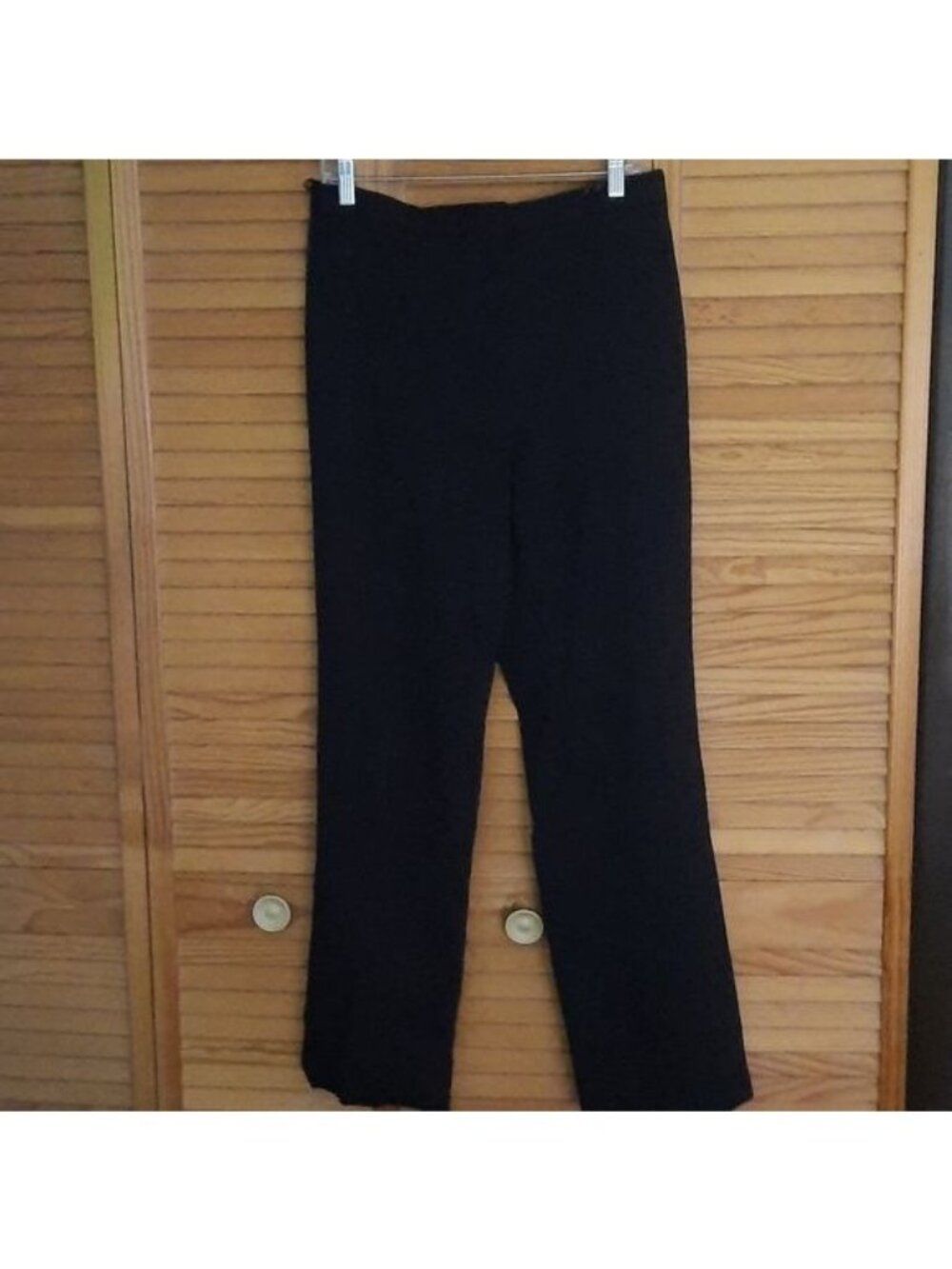 Roberto Cavalli Black Women Wool Blend Slit Hip Pockets Tuxedo Pants IT 48 US 12